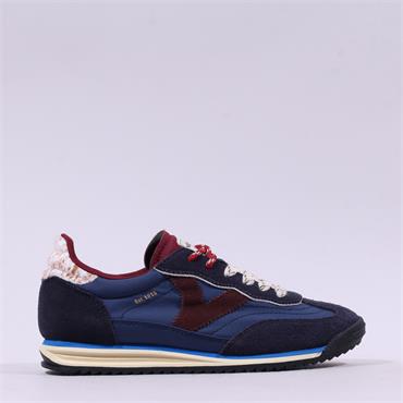 Victoria Saturno Retro Laced Trainer - Navy Bordo Combi
